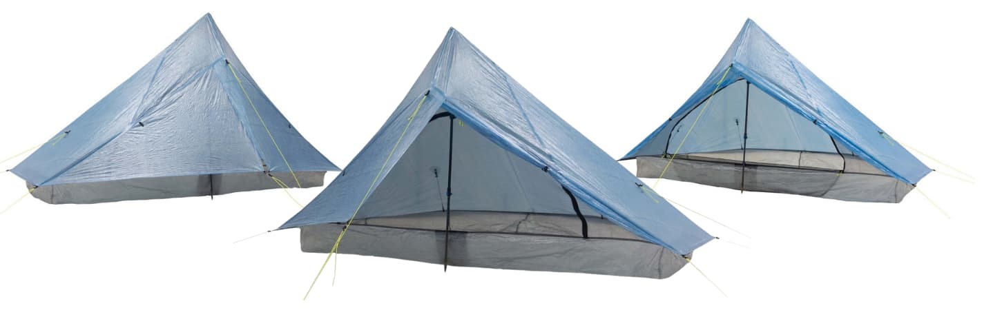 different angles of the plex solo dcf tent