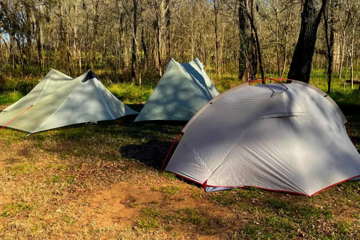 My tents while camping at Sam Houston National Park in Texas