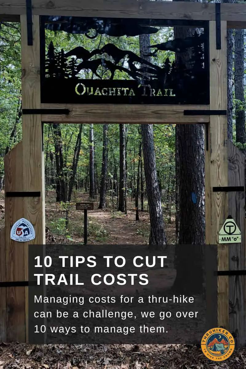 10 tips on how to afford thru hiking for pinterest