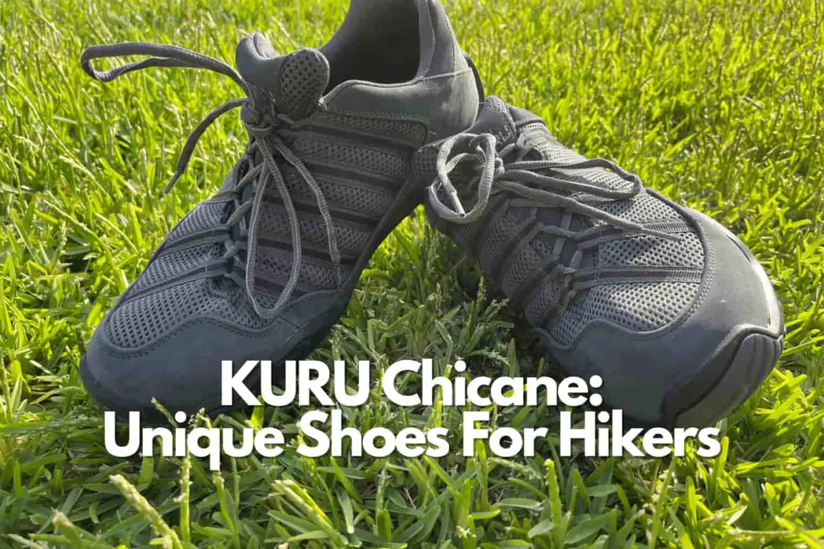 My KURU Chicanes on grass in my backyard showing off the unique lacing system