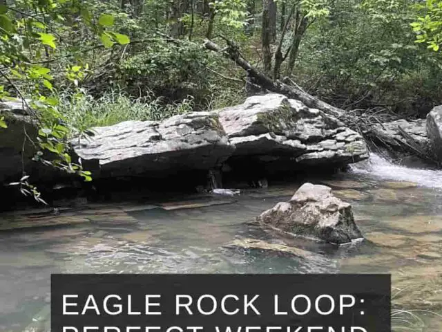 The Absolutely Amazing view from a lovely stream near the eagle rock loop trail in the summer of 2022 on my backpacking trip Pinterest Image