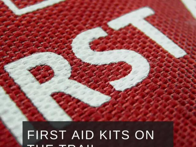 red close up of a first aid kit for Pinterest
